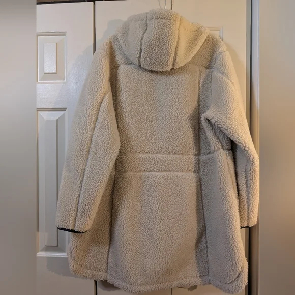 L.L. Bean Women's Cream Mountain Pile Fleece Coat 2X - Picture 4 of 8